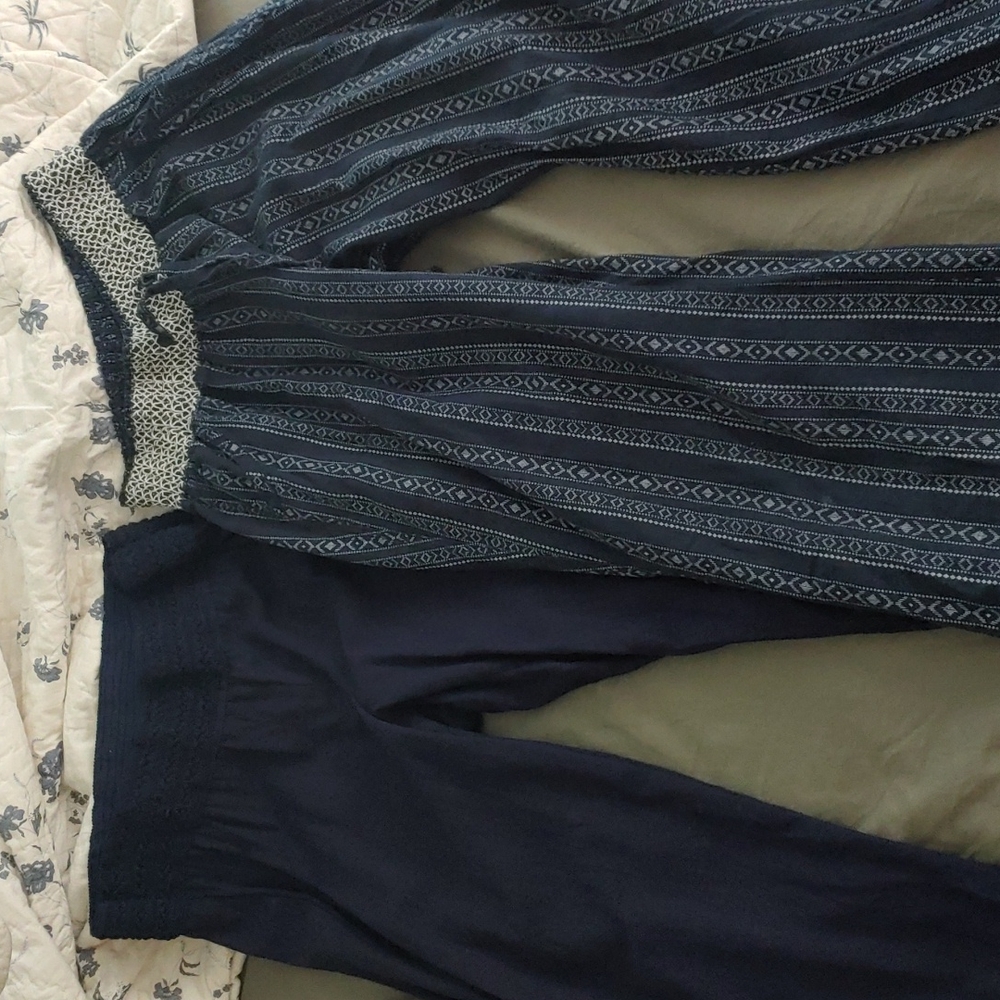 Linen Boho Pants 2 pairs! Size 8-10